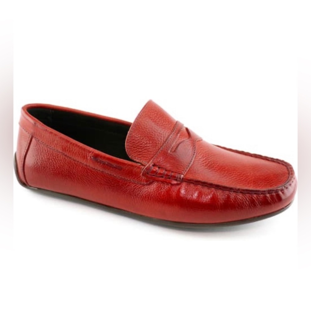 Marc Joseph New York Nebraska Loafer Men’s Leather ✨ Red Grainy Size 10.5